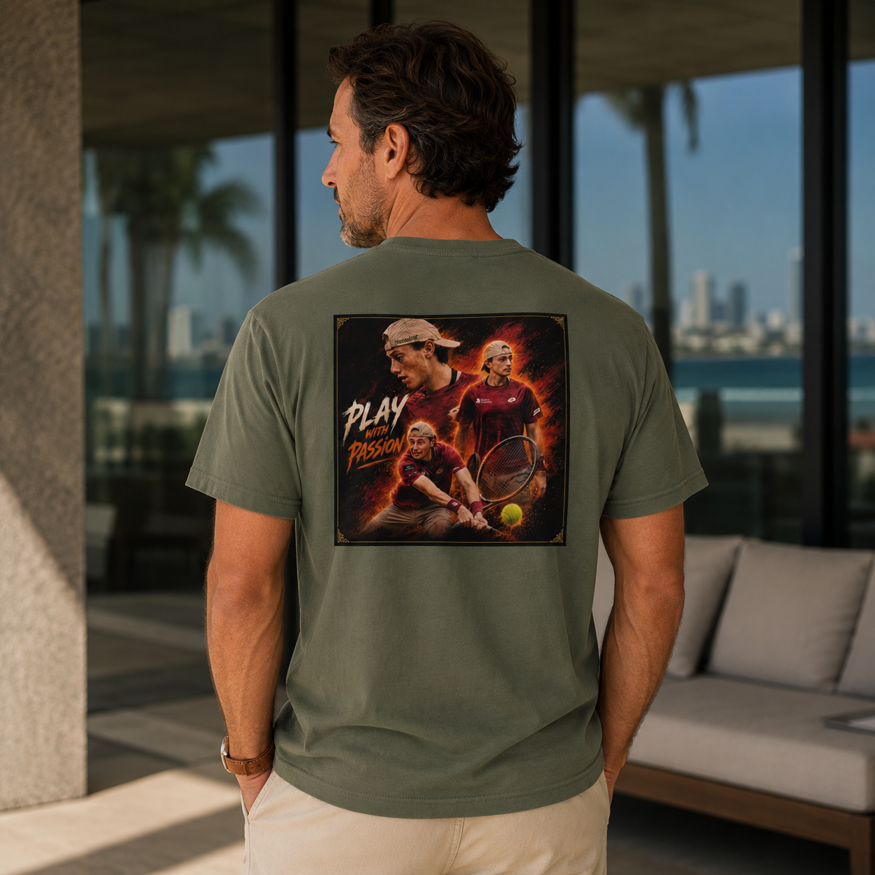 Ignacio Buse | Play With Passion Premium Tennis T-Shirt
