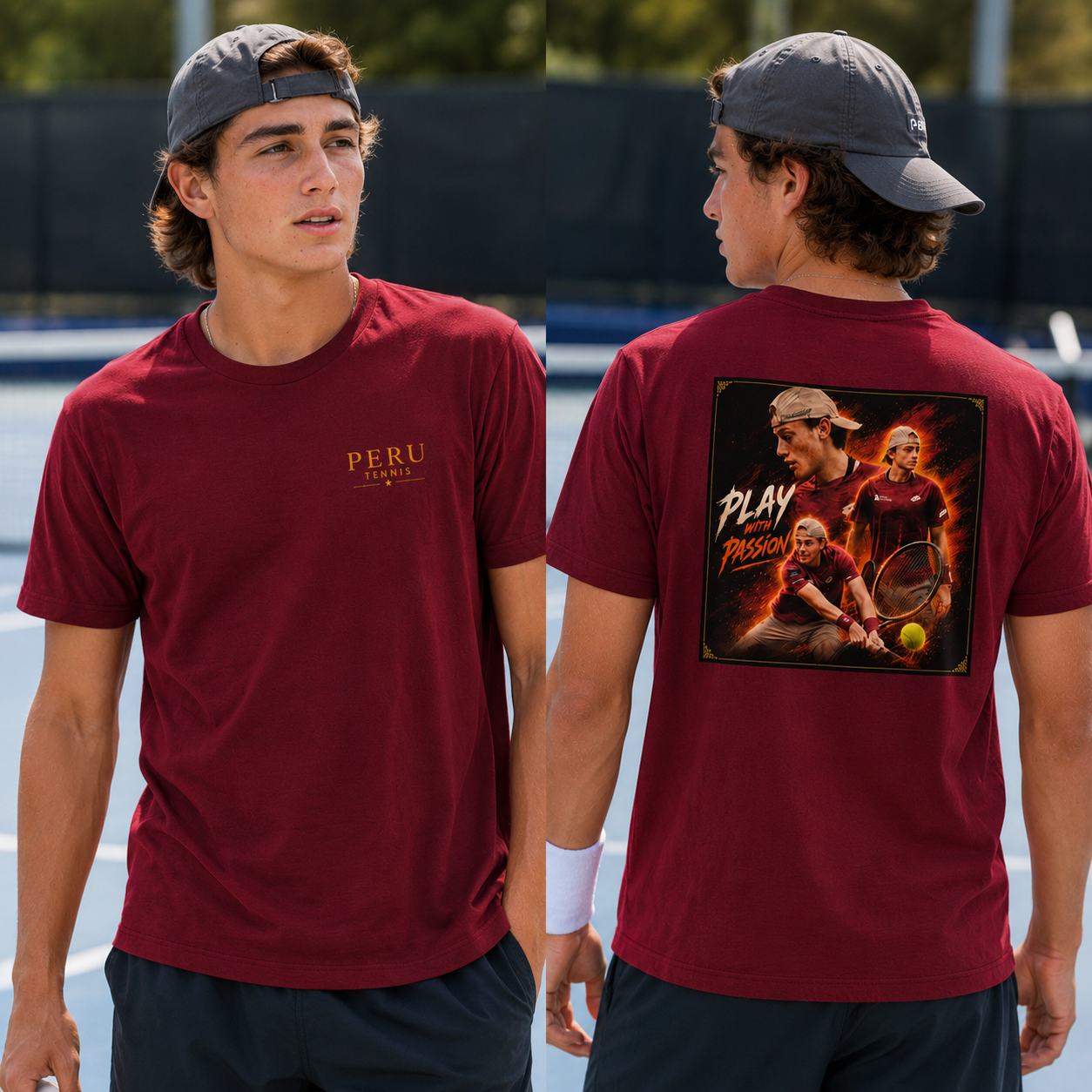 Ignacio Buse | Play With Passion Premium Tennis T-Shirt