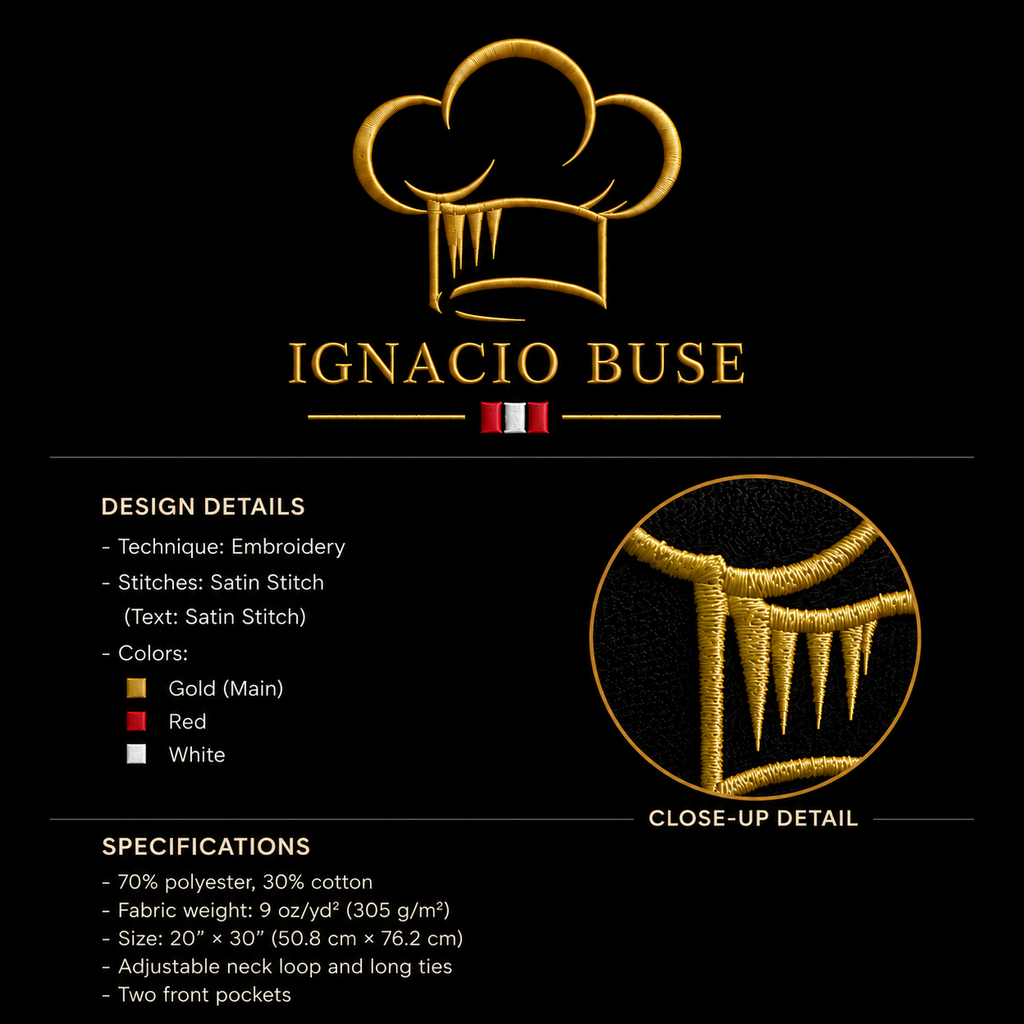 Ignacio Buse Signature Embroidered Apron