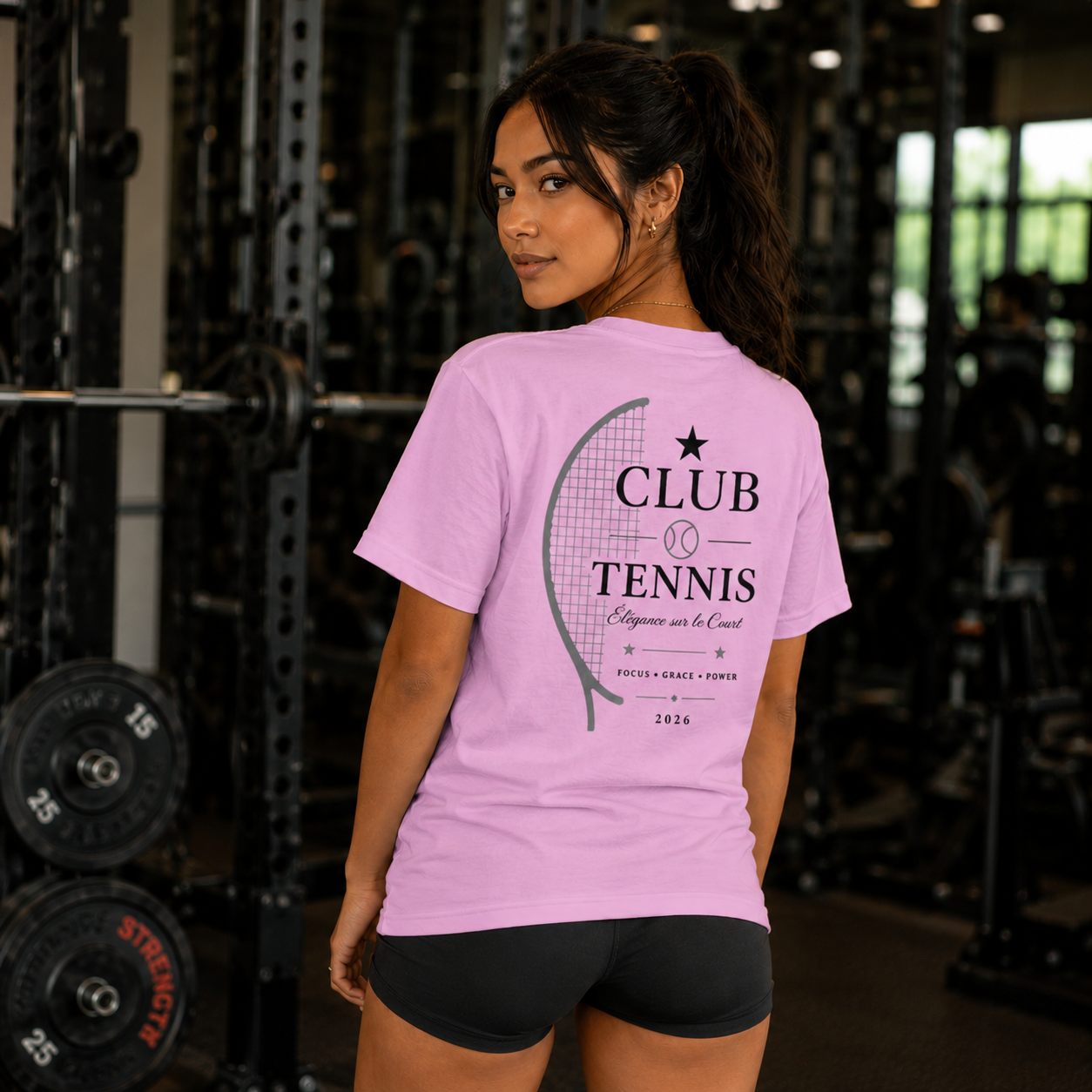 IB Club Tennis Elegance Tee – Tennis Racquet Edition